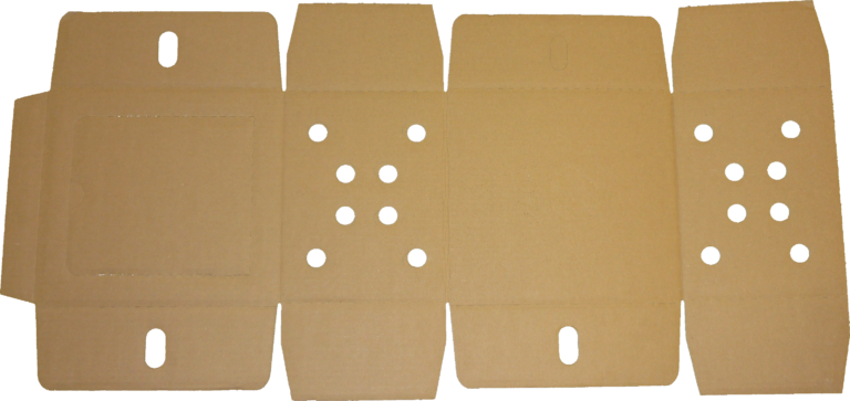 Ein Zuschnitt für eine Automatenverpackung